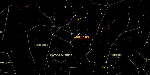 NGC6569 on the sky map