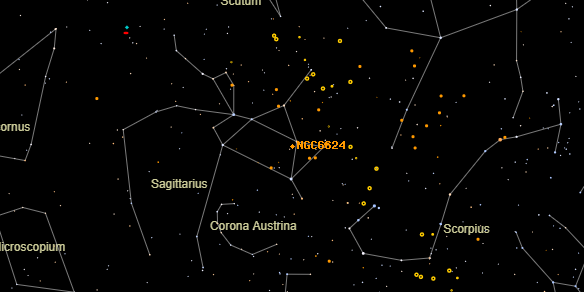 NGC6624 on the sky map