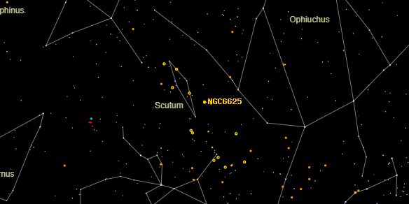 NGC6625 on the sky map