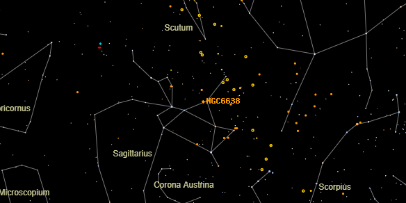 NGC6638 on the sky map