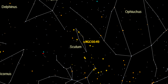 NGC6649 on the sky map