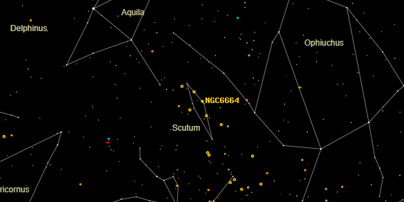 NGC6664 on the sky map