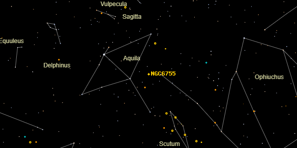 NGC6755 on the sky map
