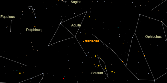 NGC6760 on the sky map