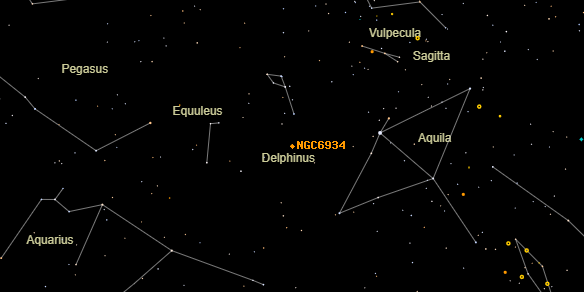 NGC6934 on the sky map