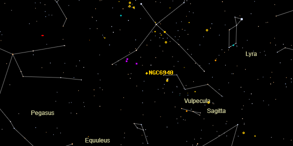 NGC6940 on the sky map