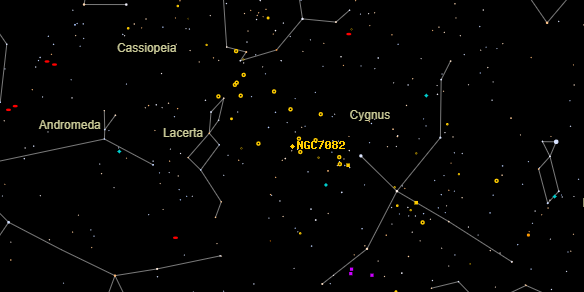 NGC7082 on the sky map