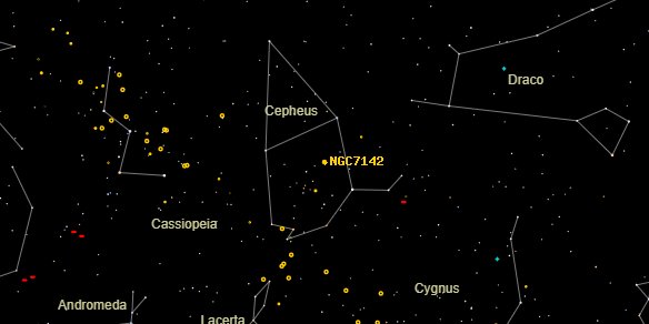 NGC7142 on the sky map