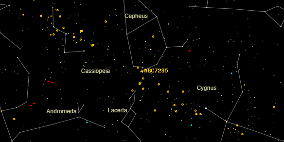 NGC7235 on the sky map