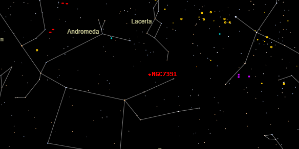 NGC7331 on the sky map