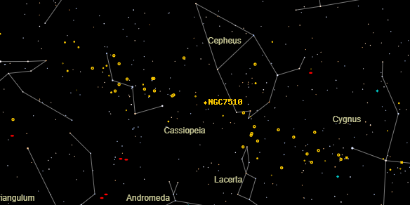 NGC7510 on the sky map