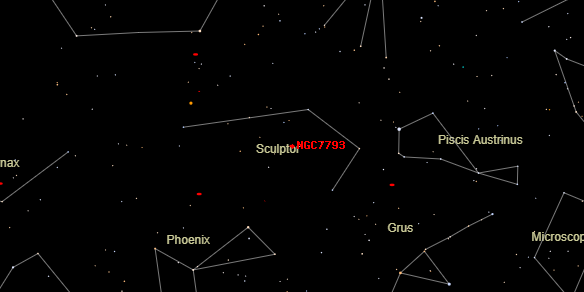 NGC7793 on the sky map